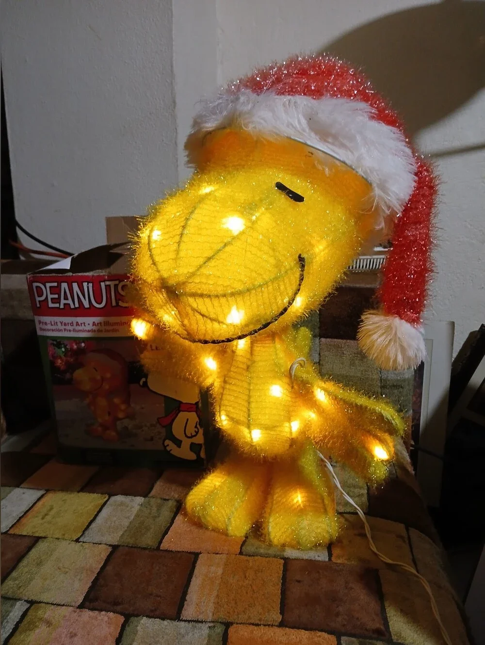 Peanuts Woodstock Light-Up Holiday Figurine - Yellow